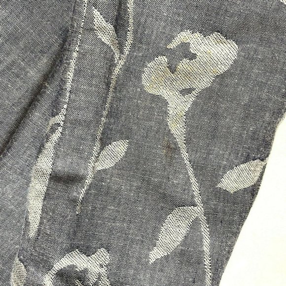 Nygard Collection Gray Floral Long Sleeve Blouse - Picture 8 of 8